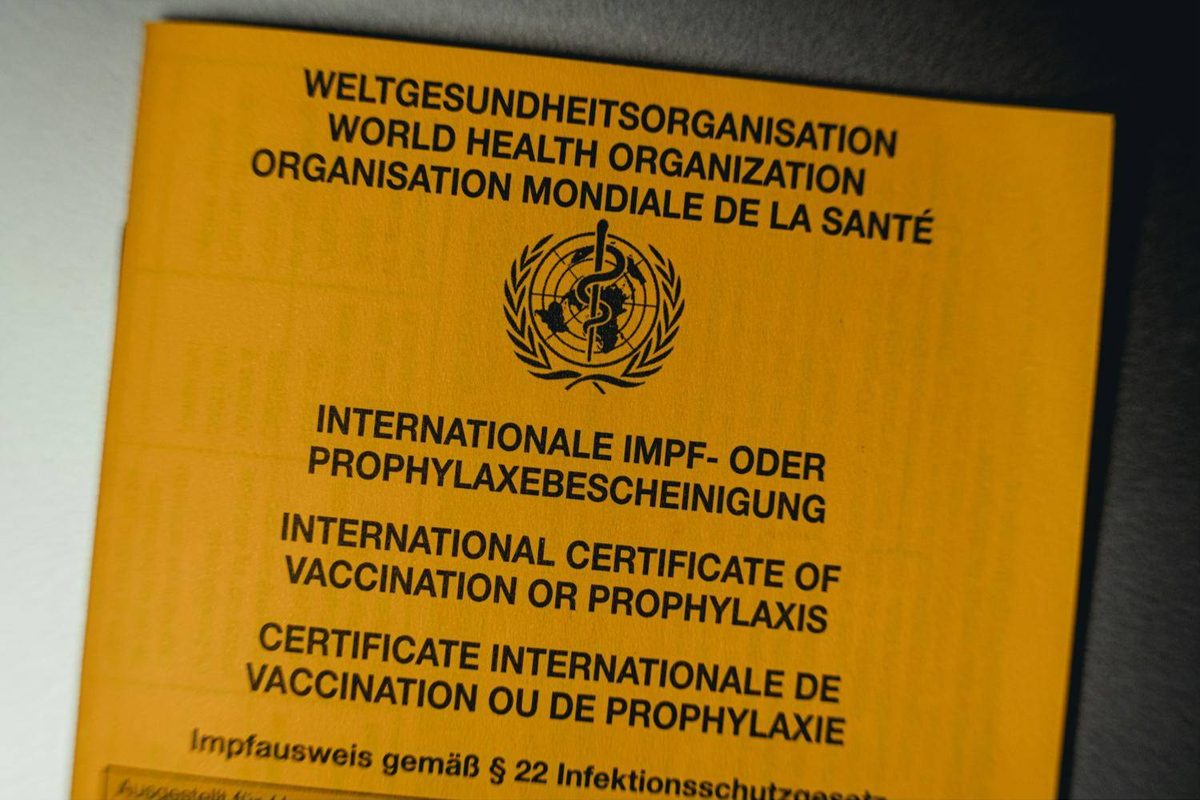 Certificado internacional de salud de la Organización Mundial de la Salud